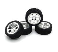 For Wltoys 144001 144010 144016 144018 124008 124019 For MJX 14301 14302 4pc 70mm Metal Wheel Rim Tire Tyre Set RC Car Upgrade Parts RC Wheels Rims(Silver)