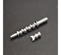 For Wolf for cyclone Baitcasting Reel Parts, Stainless Steel Twists Shaft and Half Moon Pin Cap Replacement Kit for Worm Gear Track Repair, Fishing Accessories Silver(Twists shaft+ pin)