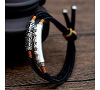 For Women,999 Woven Lucky Six-Word Mantra Adjustable Student Black Fashion Couple Men And Women Handmade Wrist Ornaments Personalized Clothing Accesso