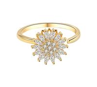 For Women Adjustable Relief Spinner Jewelry 925 Silver Gold Stress Reducer Open Design Women ' s Stress Relief