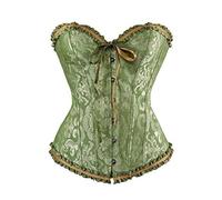 For Women Chic Underbust Corset, Vintage Bodyshaper with Boned, Steampunk Polyester Patterned Bustier Halloween Posture Improving Slimming Short