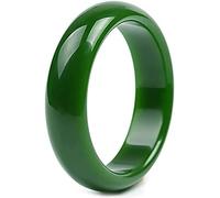 For Women, Chinese Natural Green Jade Emerald Bracelets, Classic Jade Bangles For Women Round Party Fine Jewelry Gifts, With Box, 56-62Mm,56Mm