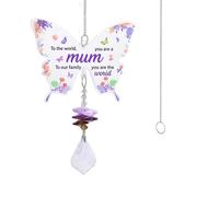 for Women, Crystal Suncatcher Ornament with Inspirational Message, Beautiful Butterfly Design,Friend Birthday, Anniversary, Graduation, Christmas, Home Decor Present