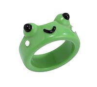 for Women for Girls Jewelry Jewelry Animal Polymer Gifts Fashion Summer Rings Resin Travel Rings Ring Girl Costume Boxing (Green, One Size)