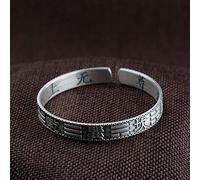 For Women,Handmade S990 Temperament Full Retro Thai Craft Tai Chi Gossip Figure Adjustable Ethnic Clothing Accessories Jewelry