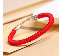 For Women, Lucky Sterling Tibetan King Kong Knots Red Rope Couple Men And Women Handmade Wrist Ornaments Personalized Clothing Accessories Jew
