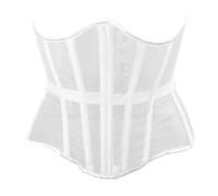 For Women Overbust Corset, Medieval Waist Cincher, Gothic Bustier Polyester Figure Enhancing Zipper Closure Medium Length Evening Wear Training