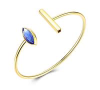 For Women,S925 Fashion Versatile Temperament Creative Sterling Blue Crystal Wind Sterling Adjustable Personalized Clothing Accessories Jew