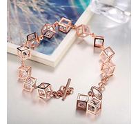 For Women,S925 Fashion Versatile Temperament Three-Dimensional Square Inlaid Zircon Adjustable Personalized Clothing Accessories Jewelry