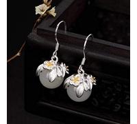 for women, style eardrop s vintage palace hundred plum blossom nephrite women's fashion earrings middle lengtha