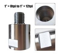 for Wood Lathe Chuck Adapter Spindle Thread Adapter Converts 12tpi Non Threaded Headstock to 8tpi Threaded for Lathe Chuck Faceplates and for Woodturning Tools