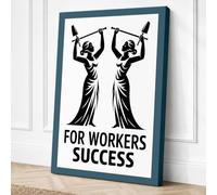 For Workers Success Canvas Wall Art Print 24x16 Inch (61 x 41 cm)