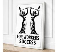 For Workers Success Canvas Wall Art Print 24x16 Inch (61 x 41 cm)