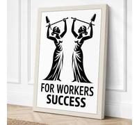 For Workers Success Canvas Wall Art Print 30x20 Inch (76 x 51 cm)