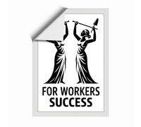 For Workers Success Typography Unframed Wall Art Print A2 (59.4×42cm), Wall Decor for Living Room, Bedroom, Office & Home, Art Gift