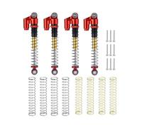 For Wrangler For Gladiator For Bronco For Axial For SCX24 For Deadbolt C10 1/24 43mm Metal Alloy Shock Absorbers Damper RC Car Upgrade Parts RC Car Shock Absorber(Red)