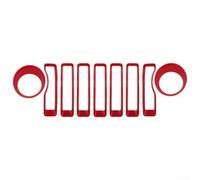 For Wrangler For JL 18 22 Front Headlight Bezel and Grille Decoration Kit for Car Customization (Red)