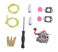 For Wt-875 Carburetor Assembly Compatible With Bvm200c Gbv325 M325 W325 Leaf Blower 25cc Engine Tune Up Kit With Gaskets Fuel Hoses And Adjustment Rod