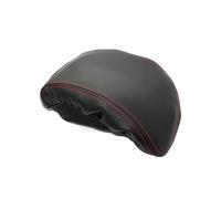 For X1 F48 2017 16-19 Elastic Band Type Only LHD Car Leather Center Console Lid Armrest Box Cover Trim(Black with red)