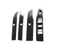 For X3 G45 2025 Carbon Fiber Pattern Car Window Lift Swtich Button Cover Trim Decoration Accessories BLNETU