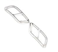 For X5 G05 X7 G07 2019 Year Car Accessories 2Pcs Glossy Black/Silver Stainless Steel Car Exhaust Pipe Cover Trim(Silver)