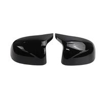 For X6M F96 2020-2024 4pcs Carbon Fiber Style Black Rearview Side Mirror Cover Caps(Bright)