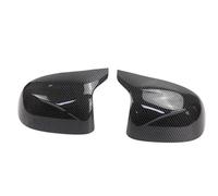 For X6M F96 2020-2024 4pcs Carbon Fiber Style Black Rearview Side Mirror Cover Caps(Carbon Fiber Look)