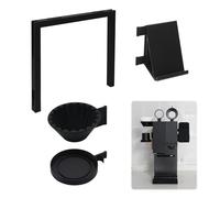 For xBloom Studio Coffee Machine Accessory Storage Rack, Multi-Function Holder for Filter Cup, Powder Receptor, Phone & Brush, Space-Saving Desktop Stand (Black Right Phone Mount)