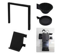 For xBloom Studio Coffee Machine Accessory Storage Rack, Multi-Function Holder for Filter Cup, Powder Receptor, Phone & Brush, Space-Saving Desktop Stand (Black Left Phone Mount)