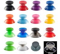 for Xbox 360 Replacement Thumbsticks Thumb Stick 3D Joystick Caps Mushroom Cap (Clear Red)
