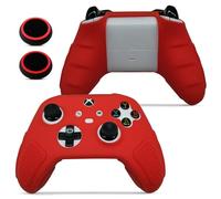 for Xbox Controller Series X/S (2024/2023) Silicone Protective Cover, Soft Skin Xbox Controller Accessories, Anti-Slip Cover with 2 Joystick Caps (Red)
