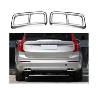 For XC90 2015-2020 Car Rear Exhaust Muffler End Pipe Stickers Cover Trims Accessories Stainless Steel 2PCS Exhaust Pipe Tailpipe
