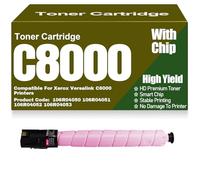 For Xerox 106R04050 106R04051 106R04052 106R04053 Toner Cartridges with Chip Compatible for Xerox Versalink C8000 Printers High Yield Work,Magenta-C8000