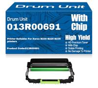 For Xerox B230 B225 B235 Drum Unit Compatible 013R00691 Imaging Drum High Yield 12000 Pages,1PC-Black