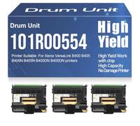 For Xerox B400N B405N Drum Unit Compatible 101R00554 Imaging Drum High Yield for Xerox VersaLink B400 B405 B400DN B405DN Printers 80000 Pages,3PC-Black