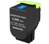 for Xerox C310 C315 Toner Cartridge,Cyan 5500 Pages Extra High Capacity Replacement 006R04365 Compatible 006R04357 Standard Ink Cartridge for Xerox C315DNI C310DNI Color Multifunction Printer (Cyan)