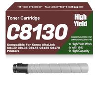 For Xerox C8130 C8135 Toner Cartridges High Yield 006R01746 006R01747 006R01748 006R01749 High Capacity Compatible for Xerox AltaLInk C8130 C8135 C8145 C8155 C8170 Printers,C8130-Black