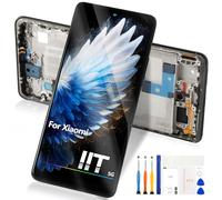 For Xiaomi 11T 5G/11T Pro LCD Display for Xiaomi 11T 5G LCD Screen for Xiaomi 11T Pro Touchscreen Digitizer Full Assembly Repair Parts Kit (Black with Frame, 21081111RG)