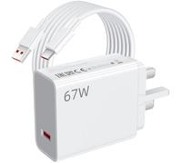 For Xiaomi Charger 67W Fast Charging UK Plug Adapter/Turbo Cable 2M for Xiaomi 15 14 Ultra Poco X6 X7 Pro,Wall Charger Plug for Redmi Note 14 13 Pro Mi 14T 13T 13 12 Lite Ultra POCO F6 M6 M5 Pad 6 5