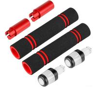 For Xiaomi Electric Scooter Handlebar Extension With Led Light Kit, Red Bar With For Black White Lights, Silicone Grip Cover For Max G30 Night Riding Safety And Visibility Upgrade Accessory(F)