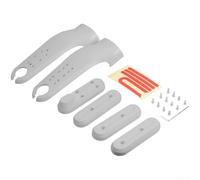 For XIAOMI For M365 Pro 1S Scooter Fork Protector Cover Set Offering Structural Protection and Reflective Night Visibility (White)