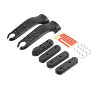 For XIAOMI For M365 Pro 1S Scooter Fork Protector Cover Set Offering Structural Protection and Reflective Night Visibility (Black)