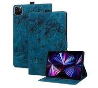 for Xiaomi Pad 7 Case Cover, Embossed Cat PU Leather Flip Protective Stand Card Slots Flip Smart Case Cover for Xiaomi Pad 7, blue