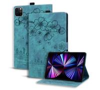 for Xiaomi Pad 7 Case Cover, Embossed Cat PU Leather Flip Protective Stand Card Slots Flip Smart Case Cover for Xiaomi Pad 7, green