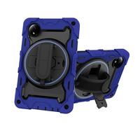 for Xiaomi Pad 8.8"/Mi Pad Mini Shockproof Case,Heavy Duty Rugged 3 Layer Protective Case Cover W 360 Rotating Grip Bracket+Shoulder Strap,Blue