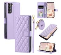 for Xiaomi Redmi 10X 4G /Note 9 4G Case with Card Holders Lanyard, Flip Wallet Crossbody Cover Shockproof Luxury PU Leather Purse Women Kickstand Magnetic Phone Case for Xiaomi Redmi 10X 4G,purple