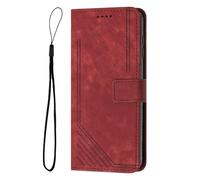 for Xiaomi Redmi 14C/A4 Case, Premium PU Leather Case with Card Holder Magnetic Closure Slim Soft TPU Shell Bumper Shockproof Anti Scratch Wallet Case Cover for Xiaomi Redmi 14C/A4, red