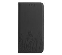 for Xiaomi Redmi 9/Xiaomi Poco M2 Phone Case, Shockproof PU Leather Embossed Butterfly Wallet Case with Stand Magnetic Folio TPU Bumper Protective Flip Cover for Xiaomi Redmi 9/Xiaomi Poco M2 black