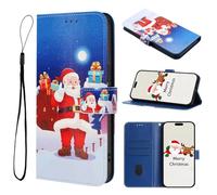 For Xiaomi Redmi A3 4G Case, Christmas Tree Snowman PU Leather Flip Phone Cases Shockproof Magnetic Folio Kickstand Card Holder Protection Wallet Cover for Xiaomi Redmi A3 4G Christ-4