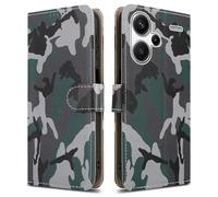 for Xiaomi Redmi Note 13 Pro+ Plus 5G Case - Leather Wallet Phone Case, Magnetic Book Flip Folio Cover [Card Slots] and [Kickstand] Case Cover - Camouflage